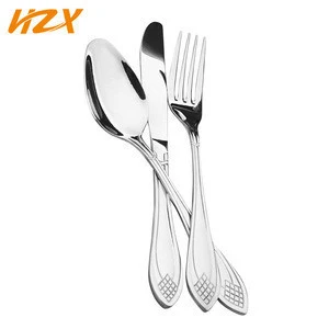 Wholesale restaurant cutlery portugal western style knife fork spoons 24pcs 18/10 flatware stainless steel cutlery set