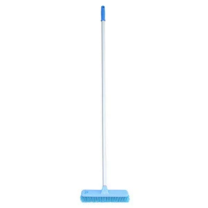 Wholesales Easy Use Plastic 30cm Hard Blue Industrial Cleaning Floor Scrubber Brush with Handle