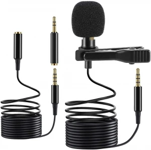 Wik-JM MAONO 3.5mm Plug Lapel Microphone Clip Microphone for Video Camera