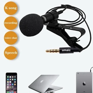 Wings Professional Condenser Recording Studio Lapel Clip Lavalier Microphone for Cellphone and laptop