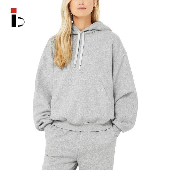 Women Sportswear fitness apparel pullover french terry casual fitness hoodie