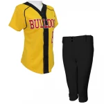 Womens Athletic Wear Softball Uniform / Pink Ladies Softball Uniform With Black Pant
