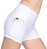Womens Compression Slimming Soft Skin Tight Yoga Shorts with Phone Pockets