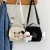 Import Womens cute puppy bear cartoon doll pendant ladies girl fashion trending velvet shoulder crossbody designer bags handbags from China