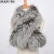 Import Women&#x27;s Real Fox Fur Scarf Genuine Natural Fluffy Fur Muffler Floral Decoration Shawls Winter Warm Neckerchief from China