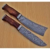 Wood Handle different style custom made Damascus Steel Kitchen Knife