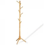 Wooden Coat Rack Tree 8 Hook Adjustable Height Easy Assembly wood coat rack for Home