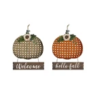 Wooden Plaque Harvest Pumpkin Wall Sign Home Decor