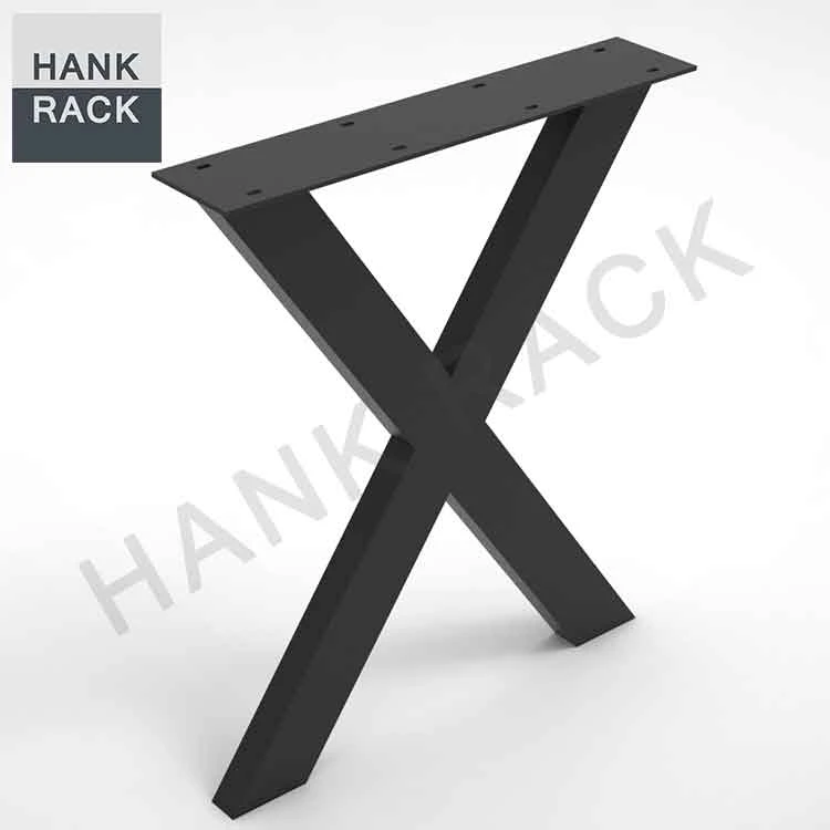 X shape wood support furniture legs powder coating metal table leg