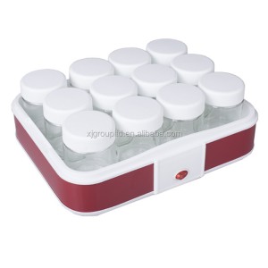 XJ-11101AO 21.5W 2.4L Yoghurt Maker with 12 Glass Cups and Square ShapeNew
