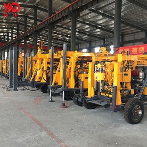 YCS-200T 200M Mud pump rotary drilling rig horizontal portable soil drilling machine trailer mounted water well drilling rig