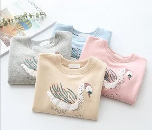 YD3360wholesale children tops pullover cotton o-neck children tops for 2-7year