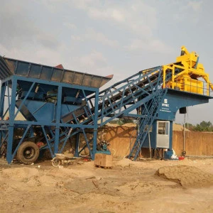 YHZS25 small mobile concrete batching plant for sale