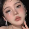 Self-adhesive Face Rhinestone Stickers Crescent Tear Gem Face Gems for Concert Stage Makeup