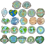 Save the Earth Soft Enamel Pins Customized Design Protect the Planet Lapel Pins for Mother Earth Day