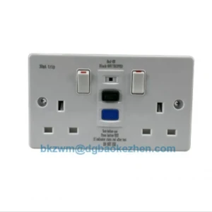 Double Plastic RCD socket with switch﻿