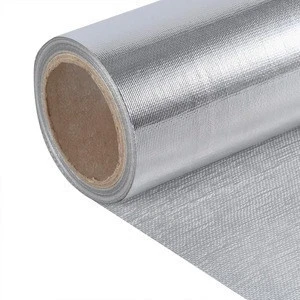 0.12mm thickness heat resistant boiler insulation material aluminum fiberglass fabric