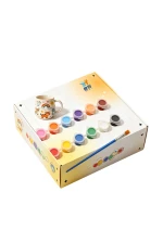 No Bake Ceramic Paint Set with Brush, Self-Drying Permanent Mug Paint, Dishwasher Safe Porcelain Glass Painting