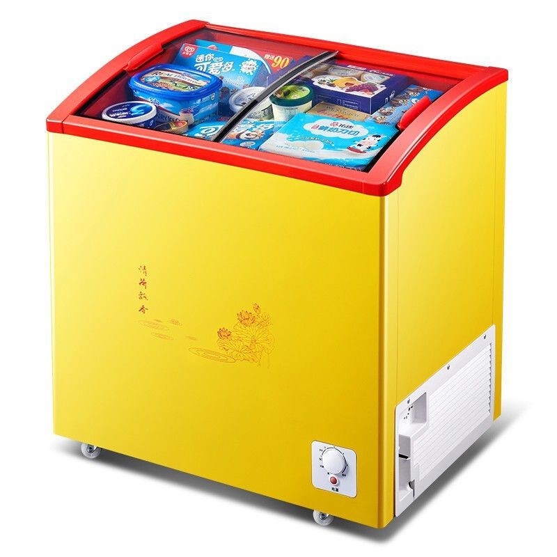 Buy Freezer Small Ice Cream Display Commercial Glass Door Mini