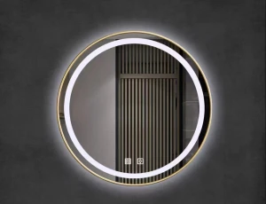 Hot sales Modern Anti Fog Touch Screen Smart Lighted Hanging Framed Bathroom Led Round  Dingju Smart Mirror