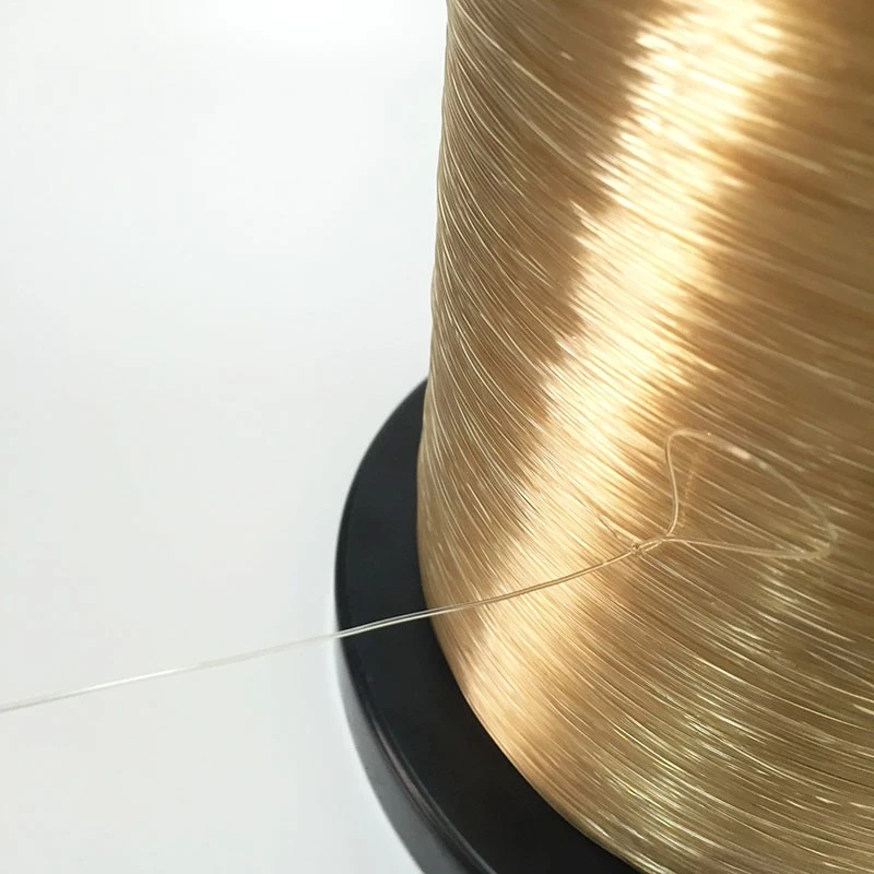 0.20mm Heat Resistance Golden Color 100% PPS Monofilament Yarn for Braided Sleeving and Filter Bag