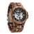 Import Mechanical wooden watch men luxury automatic pure wood handmade steel grain wood watches from China