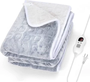 Factory wholesale Temperature Controlled Electric Heating Pad,Machine Washable Heated Mattress Pad Coral Fleece Bed