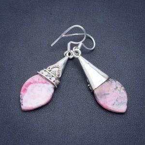 Rhodonite Customized Solitaire Earring | 925 Silver Jewelry Manufacturing | Rhodium Planted Earring Manufacturing