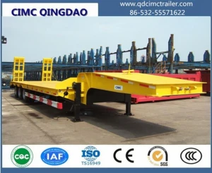 3 Axles Low Bed Trailer 60 Tons