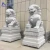 Import Classic Chinese style garden decor natural stone carving white marble foo dog statue sale from China
