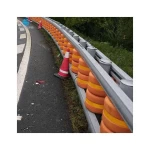 Roadway traffic safe rolling type safety EVA roller barrier
