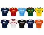 Wholesale Women's Y2K Crop Top Custom Logo Ringer T-Shirt Private Label Fashion Baby Tee Manufacturer