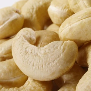 Whole roasted and raw cashew nuts