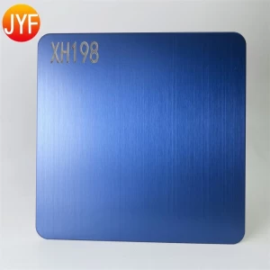Best Selling Of 304 316L Sapphire Blue Brushed hairline Sheet Metal Fabrication