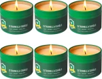 Citronella Candles Outdoor Indoor 4.4 OZ 6 Pack 150 Hours Outside, Handcrafted, stocked locally in the USA.