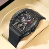 BONEST GATTI Men Watches Automatic Mechanical  Carbon Fiber Fluorine Rubber Strap