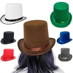 Adult 16cm Jazz hat Party props Dance show Magic hat Halloween Black magician top hat