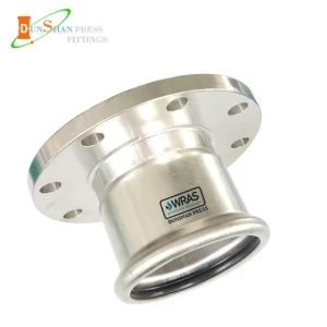 SS304/SS316L stainless steel press fittings flange with adapter