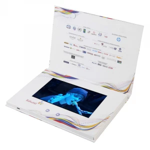 Creative Video marketing technology 7inch HD lcd video brochures video in printing touch screen optional