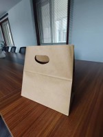 Square Bottom Punch Hole Kraft Paper Bag