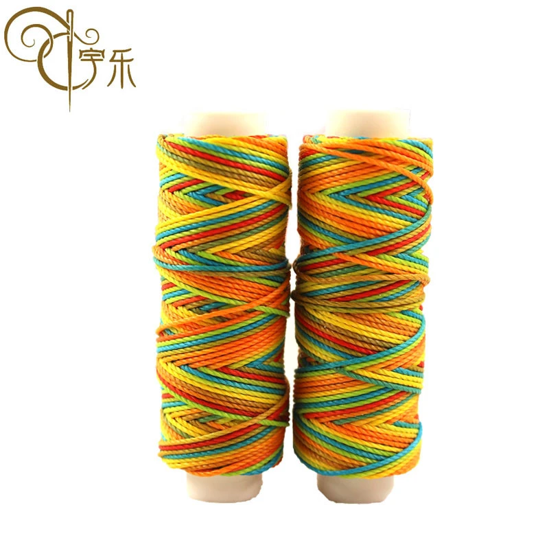 0.55mmHand-sewn Leather  Waxed Thread, Polyester Round Wax Thread, High Strength Polyester Sewing Thread