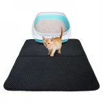 Cat Litter Mat EVA Double-Layer Pet Cat Litter Trapper Mats with Waterproof Bottom Non-slip Pet Litter Cat Mat Layer
