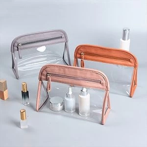 PVC Transparent Travel Portable Fashion Mens Plastic Toiletry Bag Makeup Organizer