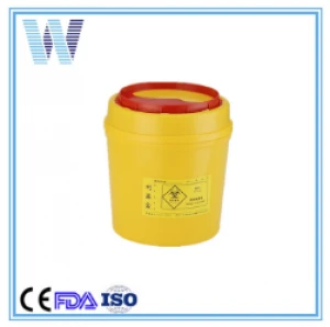 Certified Plastic Round Medical Safe Sharps Container
