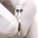 Four Claws 18K White Gold Bull Head Ring Bracket