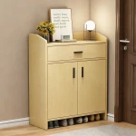 Entryway Shoe Cabinet with Open Storage | E0 Grade Particle Board Hallway Sideboard