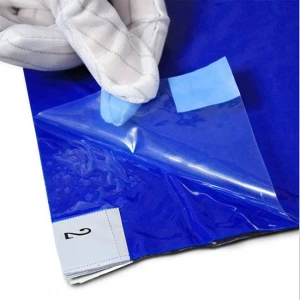 Customized blue repeatable 30 layers clean floor sticky mat