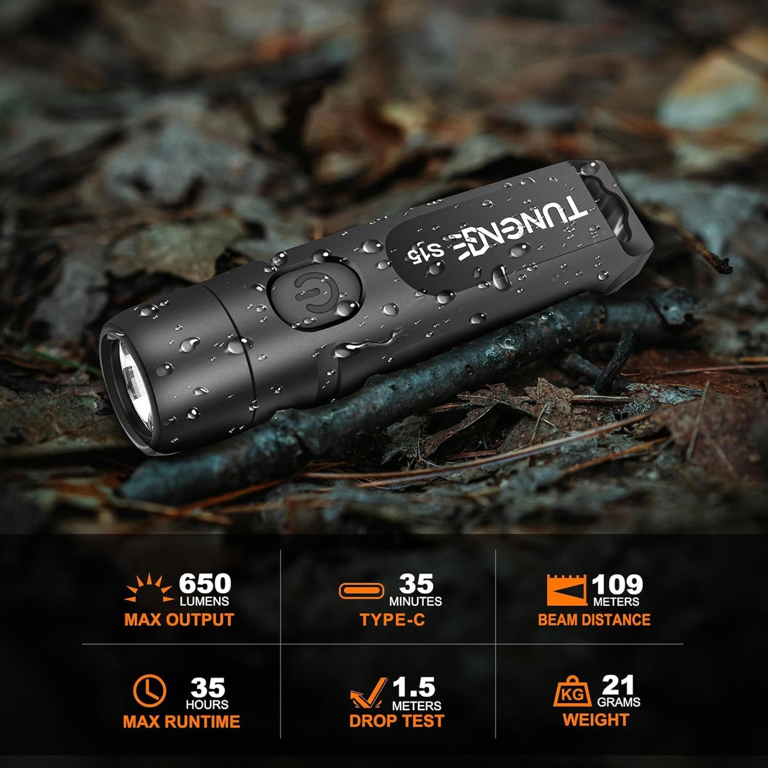 Buy Rechargeable Keychain Flashlights, 650 High Lumens Edc Pocket ...