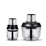 Electric Food Chopper with Double Glass Bowl – 2.0L – Stainless Steel Motor Head – Radoco RD-2011DT
