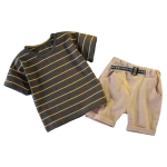 boys' striped short sleeves + shorts